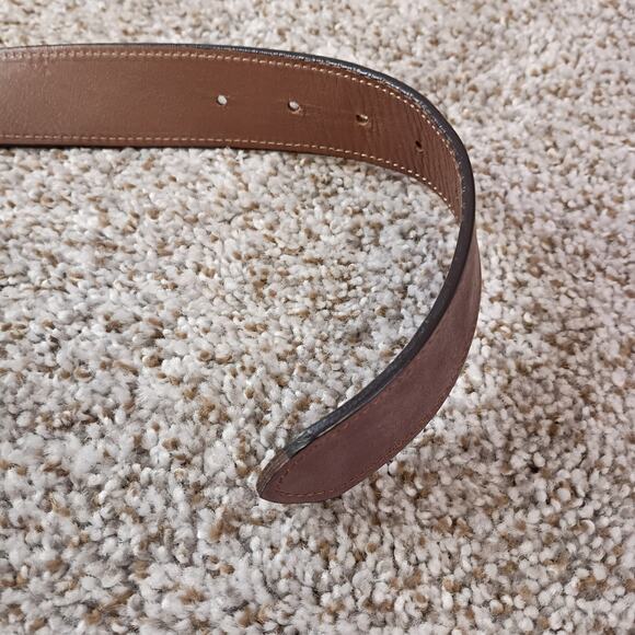 Allen Edmonds Men’s Brown Leather Belt Size 44 Made In USA 17527 - Picture 9 of 16
